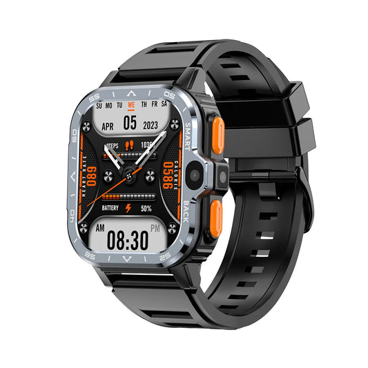 Valdus PGD Android Smartwatch mit 4 GB RAM und 64GB Speicher | Dualkamera, NFC, 4G SIM-Karten Slot, WLAN, GPS (Silber)