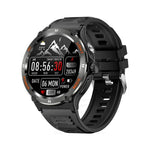 Outdoor LED-Flash Smartwatch for Men | GPS, Compass, BT 5.3 Calls, Health Assistant