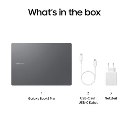 Samsung Galaxy Book5 Pro AI-Laptop - i7 Ultra Prozessor, 16GB RAM, 512GB Speicher, Copilot