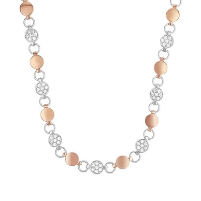 s.Oliver Edelstahl Collier für Damen mit Kristallen von Swarovski (IP-Rose)