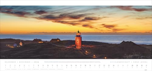 Seascape 'SYLT' Calendar 2026 - Hans Jessel: Large XXL Panorama Wall Calendar
