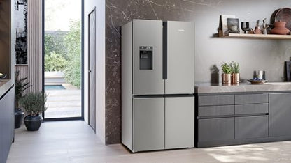 SIEMENS (KF96IAPEA) iQ500 NoFrost Smarter French-Door Kühlschrank: Eis- und Wasserspender, Anti-Fingerprint
