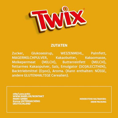 TWIX Caramel &amp; Biscuit Chocolate Bars (32 x 50g): Large Pack (1600g)
