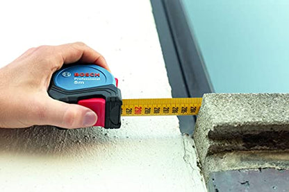 Bosch Professional Tape Measure (5m) | Aluminum housing, magnetic hook, one-hand operation