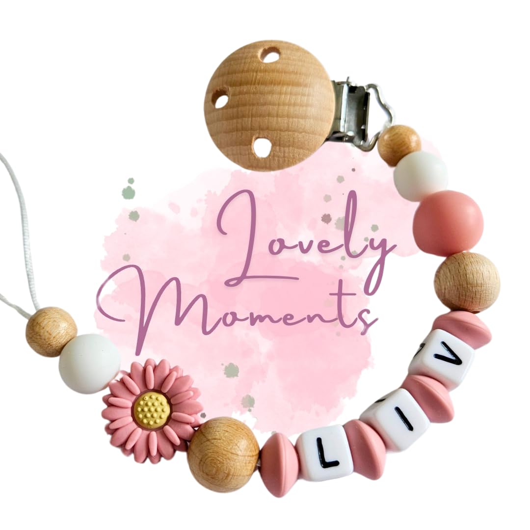 Lovely Schnullerkette: Personalisiertes Baby Geschenk für Mädchen und Junge