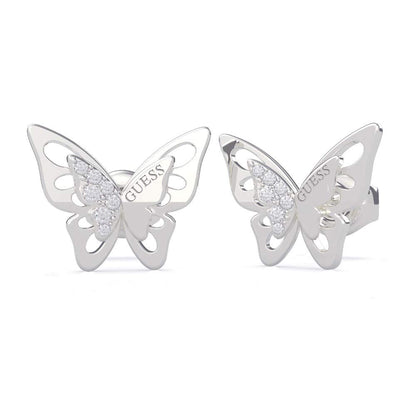 GUESS 'Fly Away' butterfly women's earrings in silver