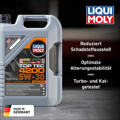 LIQUI MOLY Top Tec 4200 5W-30 New Generation (5 liters): Synthetic technology engine oil