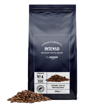 by Amazon Intenso Roasted Coffee Whole Beans (1kg: 2x500g): Rainforest Alliance Certified