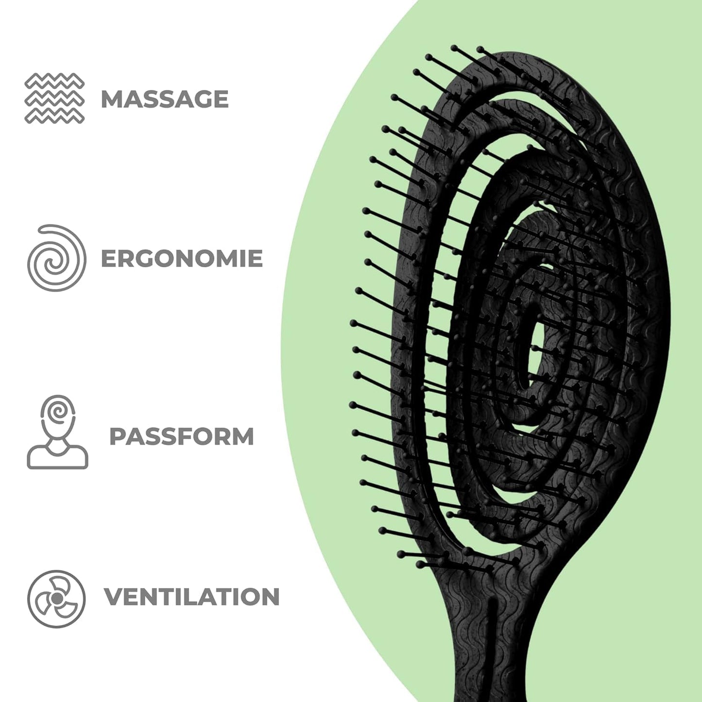 Ninabella Detangling Brush - For all hair types &amp; sustainable care