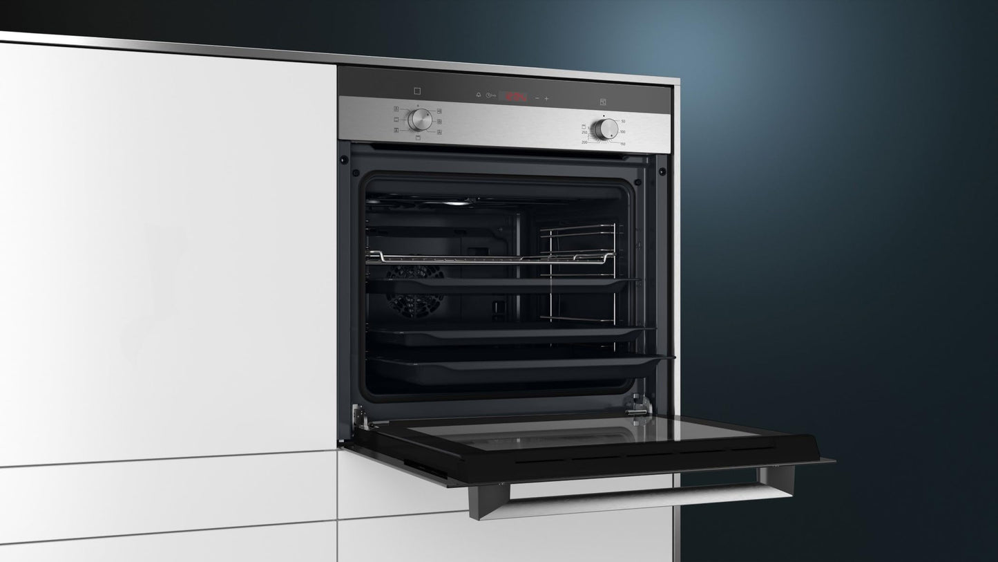 Siemens (HB113FBS1) iQ100 Einbau-Backofen, 60 x 60cm | 3D Heißluft, LED Display