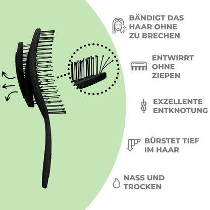 Ninabella Detangling Brush - For all hair types &amp; sustainable care