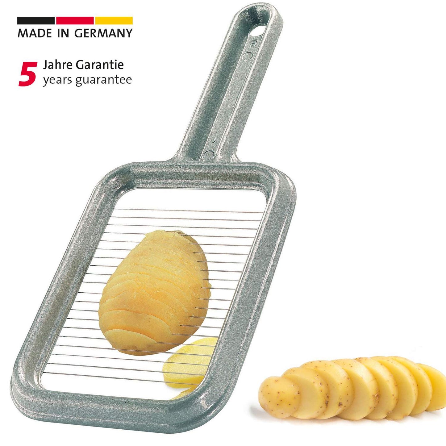 Westmark Pellkartoffel-/Mozzarellaschneider: Aluminium/Rostfreier Edelstahl