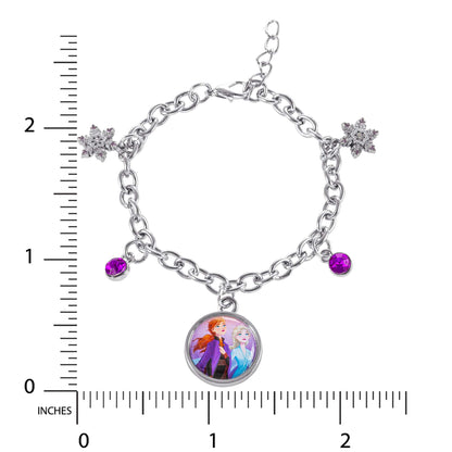 Disney 'Die Eiskönigin' Kristall Metall-Stein Charm-Armband für Damen - 17cm