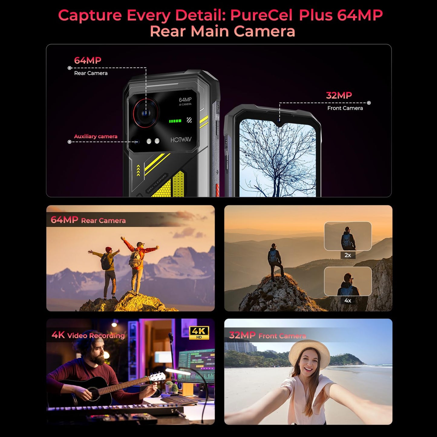 HOTWAV Hyper 7 5G Smartphone (20GB RAM+256GB Storage): 280LM camping light, 10800mAh