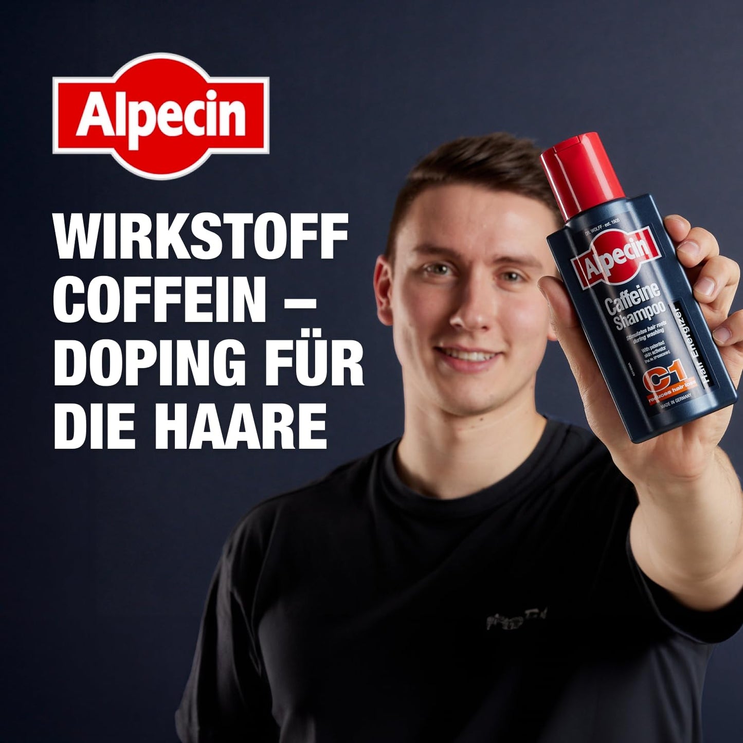 Alpecin Coffein-Shampoo C1 (2x600ml) gegen erblich bedingten Haarausfall