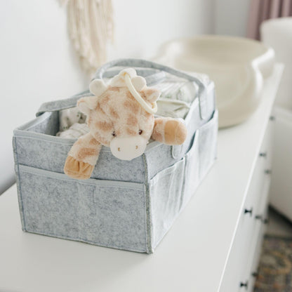 Aufbewahrungskorb für Babyartikel, Wickeltisch & Pflege mit 8 Außentaschen: Baby Geschenk
