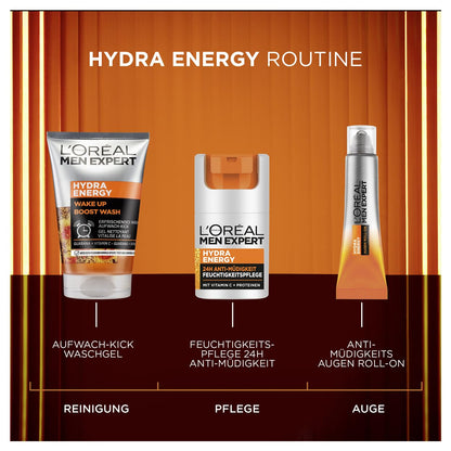 L'Oréal Men Expert Hydra Energy Wash Gel - Refreshing Wake-Up Kick