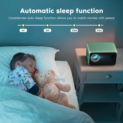 4K mini projector with WiFi6, Bluetooth: Native 1080P | Compatible with Smartphone HDMI USB Fire TV Stick