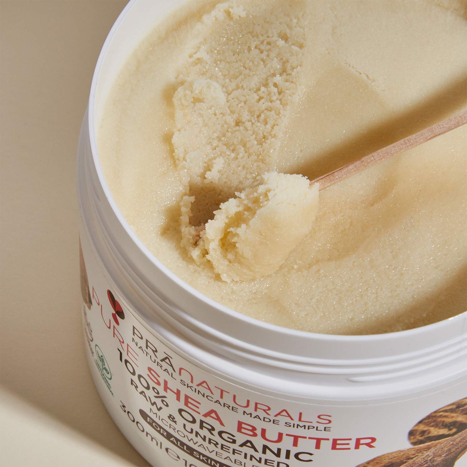 PraNaturals 100% Bio Sheabutter (300ml), Rohes, unraffiniertes Extra Virgin A-Grade
