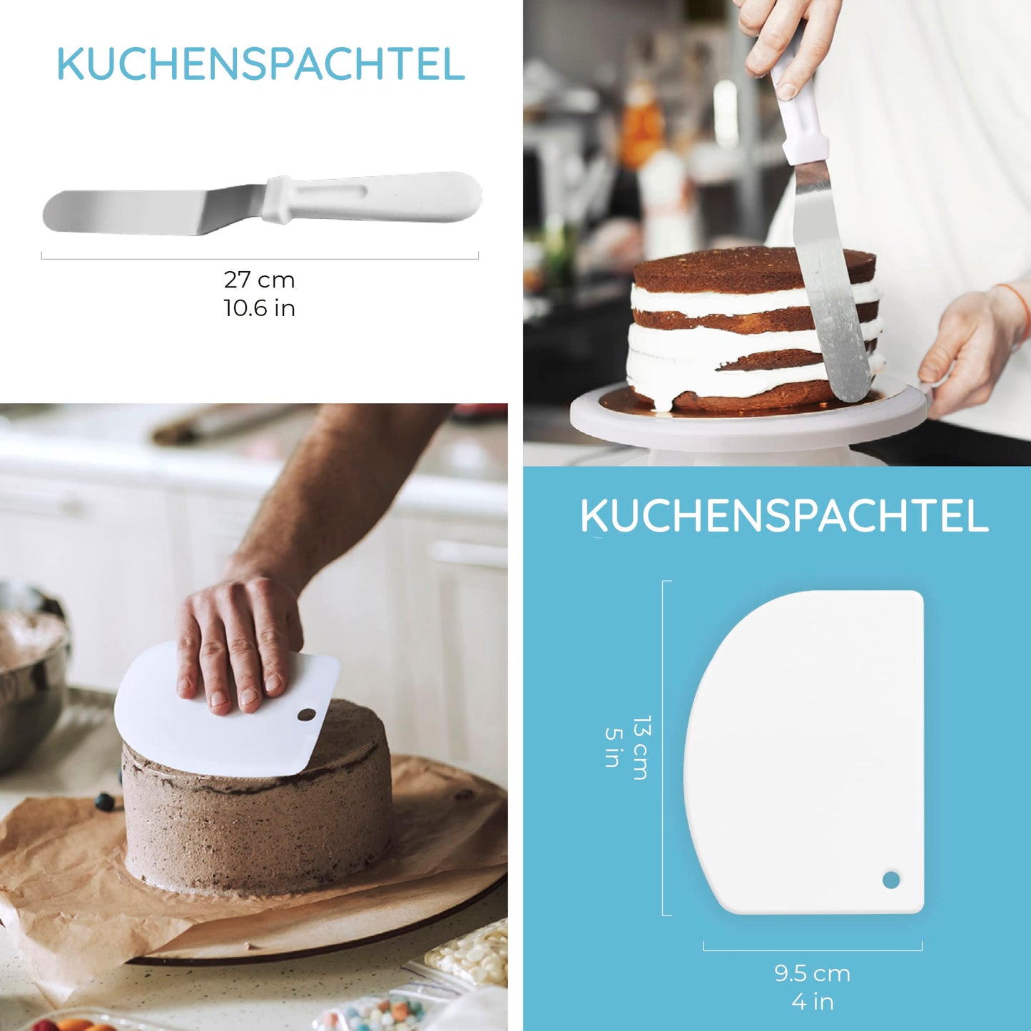 WENBURG Tortenplatte & Tortenständer-Set (51-teilig) | Durchmesser: 28cm für Anfänger und Profis