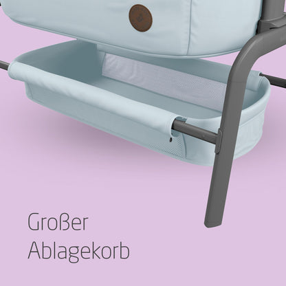 Maxi-Cosi Iora Beistellbett Baby: Faltbares Co-Sleeper, 0-6 Monate, max. 9kg, 4 Neigungs- und 5 Höhenstufen