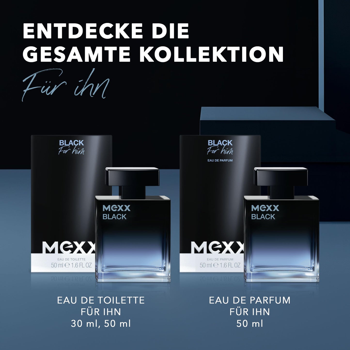 MEXX BLACK Man Eau de Parfume (50ml) with aquatic-woody notes