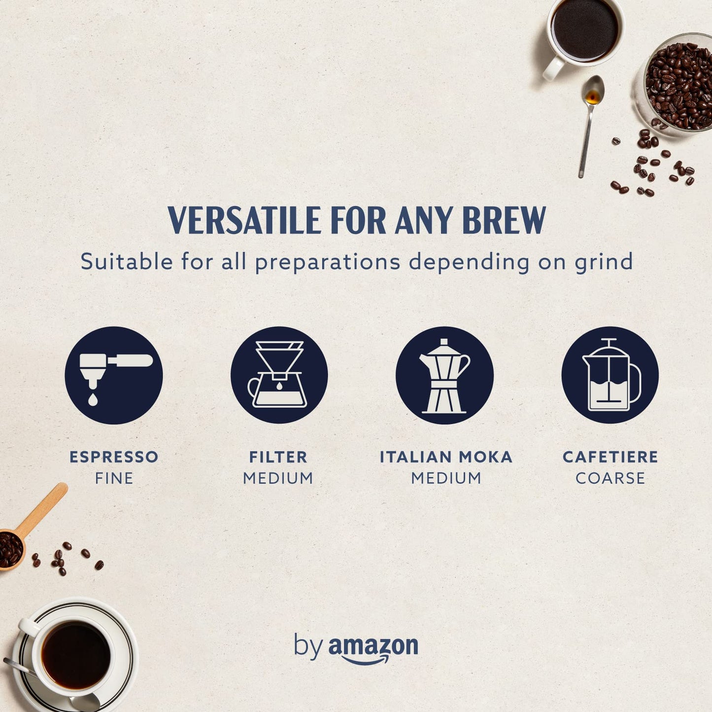 by Amazon Intenso Roasted Coffee Whole Beans (1kg: 2x500g): Rainforest Alliance Certified