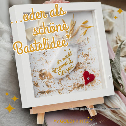 goldprintz I Ihr werdet Uroma und Uropa I Schwangerschaft verkünden I goldig bedruckte Babysocke I Wir bekommen ein Baby verkünden I Verkündung Schwangerschaft I Überraschung Babynews