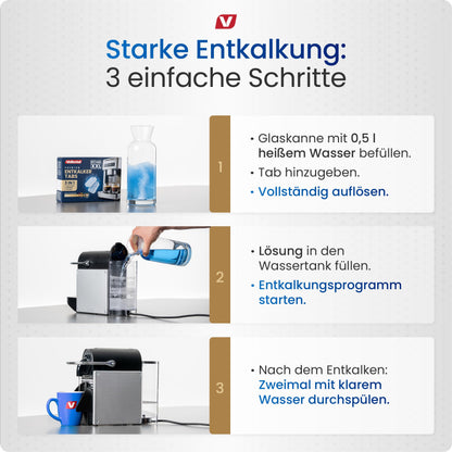 3-in-1 descaling tablets (55 pieces) for fully automatic coffee machines &amp; coffee machines