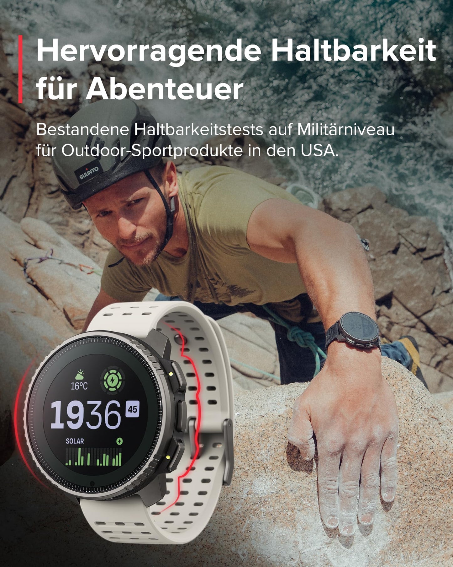 SUUNTO Vertical Adventure Watch: Dual-frequency GPS, solar, offline navigation, 65-day battery, up to 100m