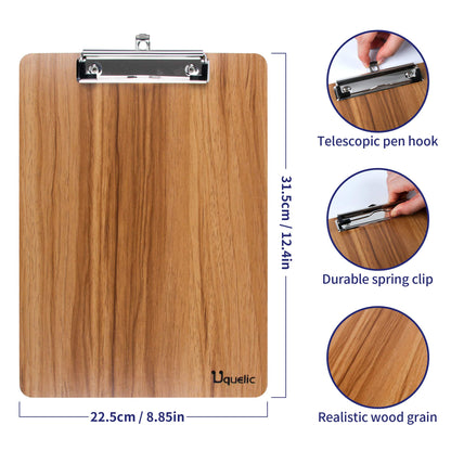 Luxus Holz Clipboard-Schreibbrett mit robustem Clip und Loch zum Aufhängen