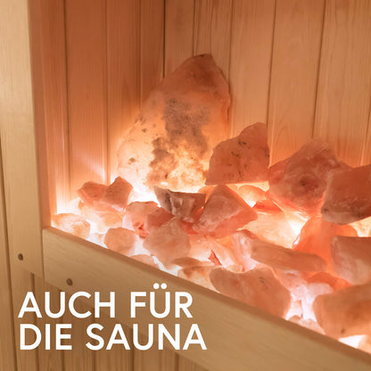 Natural rock crystal sauna salt (2kg) from Pakistan for sauna &amp; wellness