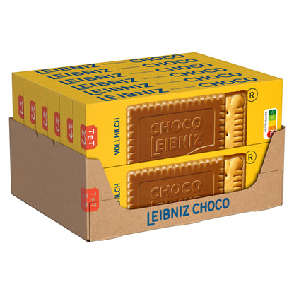 LEIBNIZ Choco Vollmilch (12er-Pack): Knusprige Butterkekse eingebettet in zarte Milchschokolade