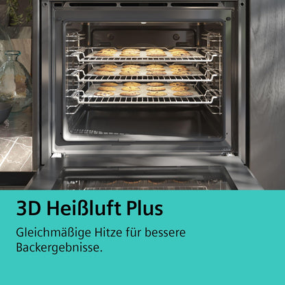 Siemens (HB113FBS1) iQ100 Einbau-Backofen, 60 x 60cm | 3D Heißluft, LED Display