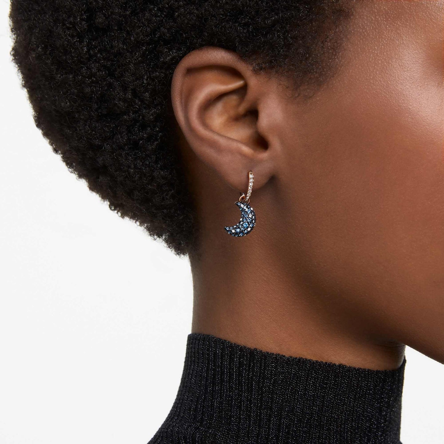 Swarovski 'Sublima' Luna Drop earrings with moon motif and radiant Swarovski crystals