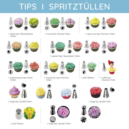 WENBURG Tortenplatte & Tortenständer-Set (51-teilig) | Durchmesser: 28cm für Anfänger und Profis