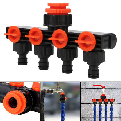 4-Wege Ventilverteiler 3/4-Zoll Wasserverbindung für Gartenschläuche2