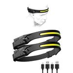 Lampe frontale à capteur LED, rechargeable par USB, pour les activités de plein air
