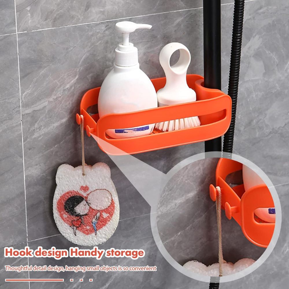 2-in-1 Abtropfgestell für Wasserhahn | Einclip-Fixierung, Küchen- & Bad-Organizer
