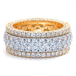 Luxury Gold Plated Sparkling Eternity Ring with Cubic Zirconia | Gift for Occasions