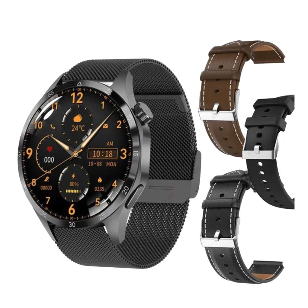 Watch GT4 Pro + Plus NFC Smartwatch: Amoled HD Display | Blutzuckerüberwachung, BT-Anruf, IP68 Wasserdicht (Upgrade Version 2024)3