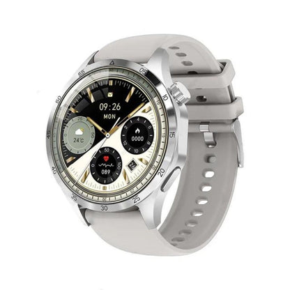 Watch GT4 Pro + Plus NFC Smartwatch: Amoled HD Display | Blutzuckerüberwachung, BT-Anruf, IP68 Wasserdicht (Upgrade Version 2024) Silber