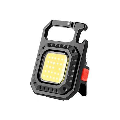 COB Keychain LED Flashlight with 1000 Lumens | 3 Light Modes and Folding Bracket: Rechargeable