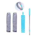 Plumeau rétractable : brosse plate avec chiffons lavables 