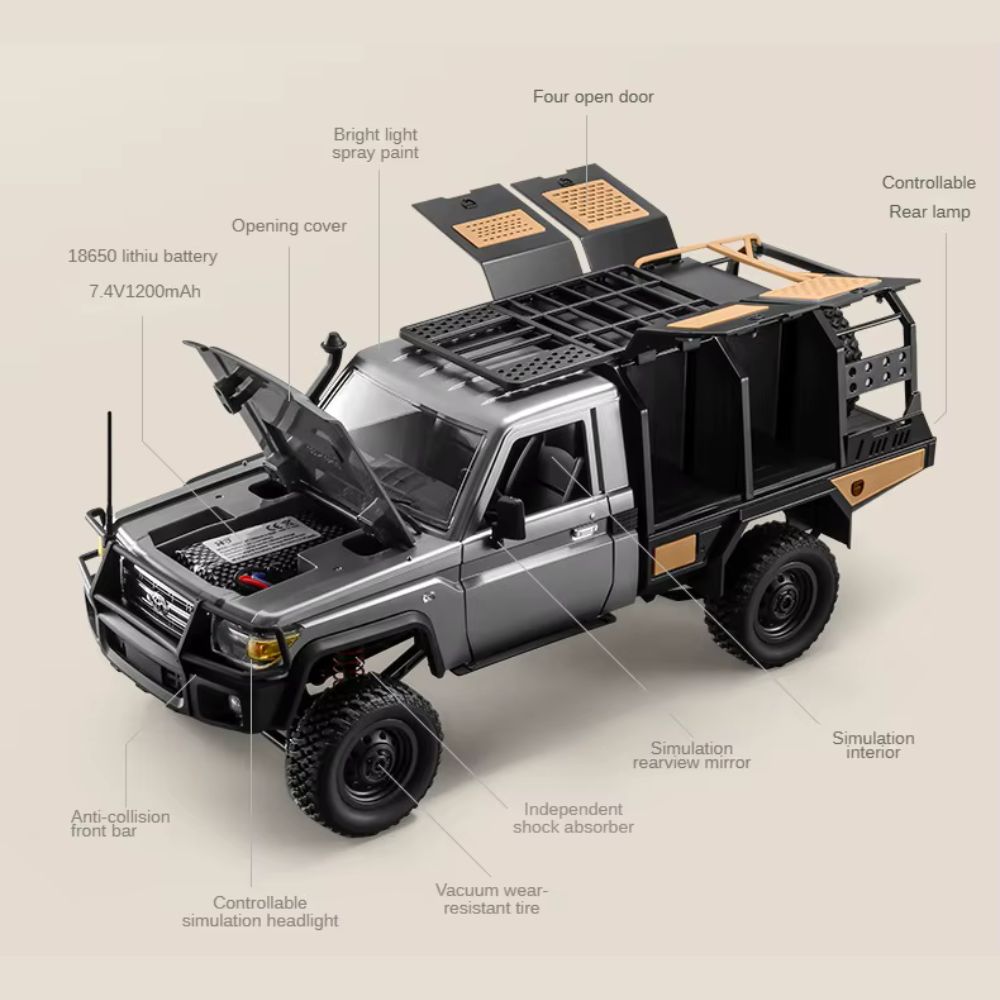 Toyota LC79 MN82 (1:12) RC Pickup Truck | 4WD Offroad Kletterauto, Ferngesteuert