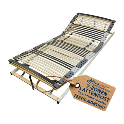 Ergonomischer 7-Zonen Lattenrost (90x200cm): 44 Leisten - Verstellbar - Holmabsenkung