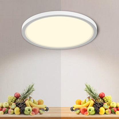 LQWELL® Rund-Flach LED Deckenlampe, IP44 Wasserfest (18W, 4000K)