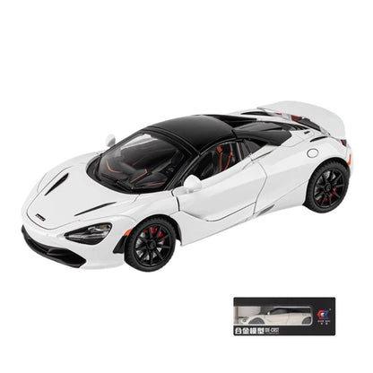McLaren 720S Modellauto (1:24): Super Sportwagen aus Metall mit Licht & Sound (Weiß)