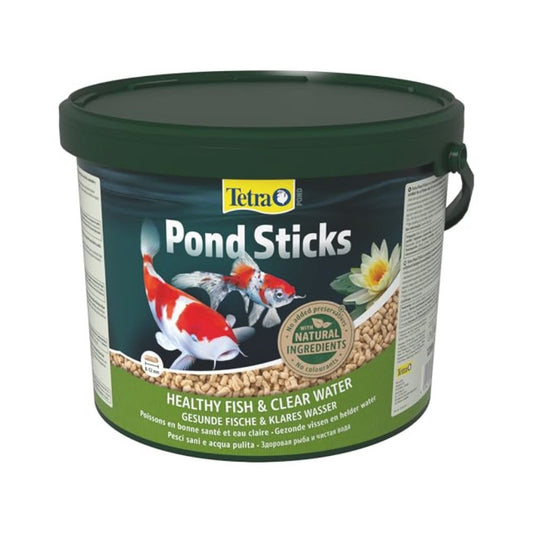 Tetra Pond Sticks (10L Eimer) - Fischfutter für alle Teichfische: Klares Wasser im Teich