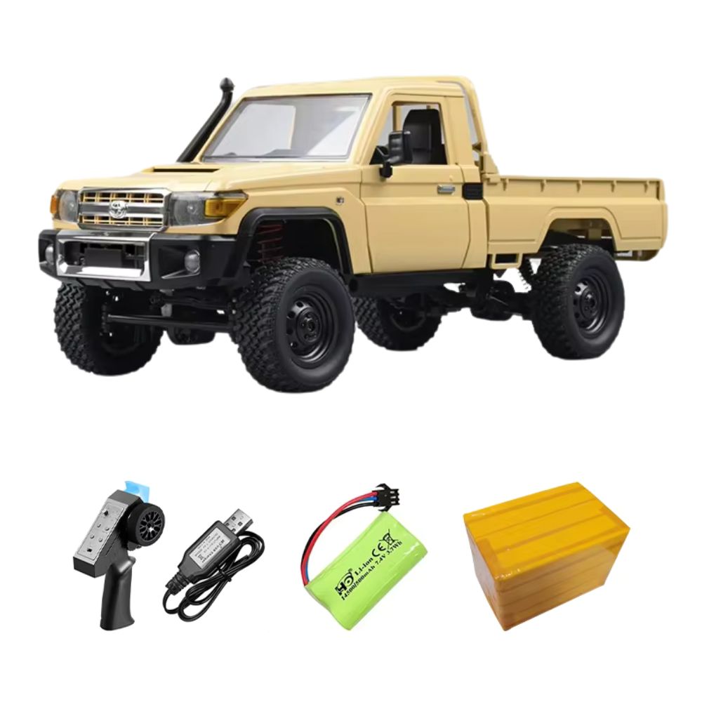 Toyota LC79 MN82 (1:12) RC Pickup Truck | 4WD Offroad Kletterauto, Ferngesteuert (MN82 - 1B FB (Gelb)